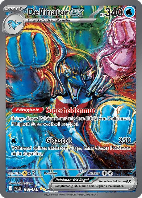 Delfinator-ex, Special Illustration Rare 151/131 aus Prismatische Entwicklungen